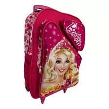 Kit Mochila Infantil Grande Rodinhas Barbie Acima De 6anos