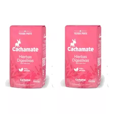 Yerba Mate Cachamate Rosa Hierbas Digestivas Pack X2