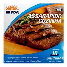 10 Unidades De Saco Assa Rápido Wyda 41x33 Para Assados