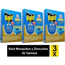 Raid Repuesto Tabletas Eléctrico Mosquitos Y Zancudos Pack 3