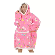 Pijama Poncho Abrigo Invierno Adulto Estampado Mm-6192