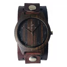 Nemesis Db266d Reloj Para Hombre Con Caja De Madera Oscura Y