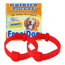 2 Coleira Anti Pulgas Free Dog Cães Adultos - Envio Rápido