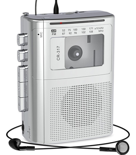 Grabador Portatil Gracioso Con Reproductor De Casetes Con...