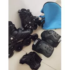 Se Vende Juego De Patines Marca Canariam Más Kit De Segurida