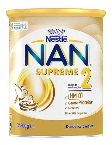 Fórmula Infantil Em Pó Nestlé Nan Supreme 2  Em Lata De 800g Por 4 Unidades - 6  A  12 Meses