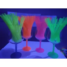 Canudo Neon Festa Neon Flexível Biodegradável 40 Unid Cor Amarelo