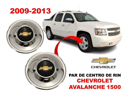 Par De Copas Centros De Rin Chevrolet Avalanche 1500 09-13 Foto 2