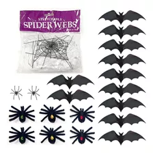 Telaraña Con Arañas Falsas Perfecta Para Halloween D