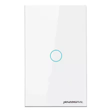 Interruptor Inteligente Zigbee 1 Botão Touch Compatível Alexa Google Tuya Smart Life Novadigital Branco