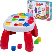 Mesa Infantil Didática Divertida Play Time Vermelha Cotiplás