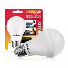 Lâmpada Controled 3 Tons Branco 9w 6.5k+4k+2.7k Ourolux 110v/220v