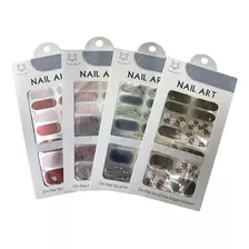 Nail Art Stickers Autoadhesivos Efecto Gel Deco Uñas Premium