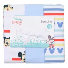 Set Mantitas Franela Mickey, Bambino