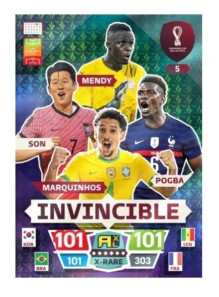 Card Extra Raro Invincible Coleção Copa Do Mundo 2022 Panini