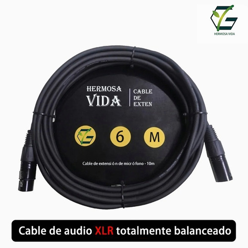 Micrófono-6m Cable P/ Micrófono 6 Metros Conector Xlr Ktv