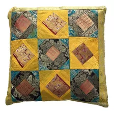 Almohadones Decorativos 40x40 Vintage India Patchwork Set X2