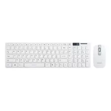 Kit De Teclado E Mouse Sem Fio Português Brasil De Cor Branco