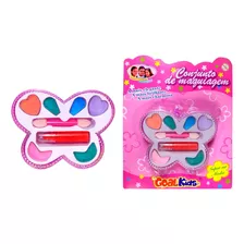 Conjunto De Maquiagem De Borboleta Infantil Com Batom