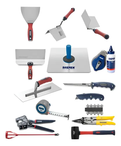 Kit Durlock Herramientas Bremen 15 Pz Espatulas Llana Puntas