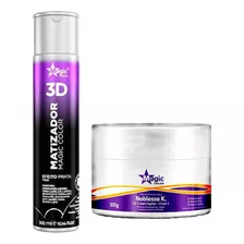 Kit Matizador 3d Efeito Prata E Máscara Noblesse Magic Color