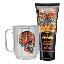 Kit 1 Caneca Alumínio 350ml + 1 Hidratante Tatoo Barba Rubra