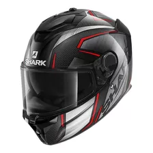 Casco Para Moto Shark Spartan Gt Carbon Kromium Negro/ Rojo