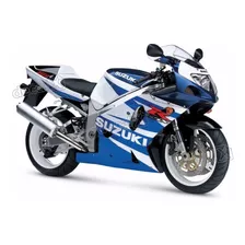 Kit Adesivo Compatível Gsxr 750 2002 Azul E Branca 75002az