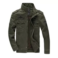 Chamarras Estilo Militar Con Cremallera Para Hombre