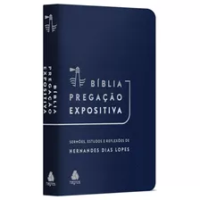 Bíblia Pregação Expositiva | Ra | Pu Luxo Azul Claro, De Dias Lopes, Hernandes. Editora Hagnos Ltda Em Português, 2020