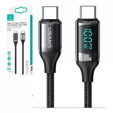 Cable Usb-c Tipo C De 100 W, 20 V, 5 A 3 M, Para Teléfono Celular Macbook iPad, Color Negro