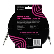 Ernie Ball Cable Para Instrumento P06048 3 Mts Negro
