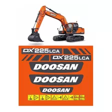 Kit Adesivo Escavadeira Doosan Dx225 Lca Dx225lca Mk