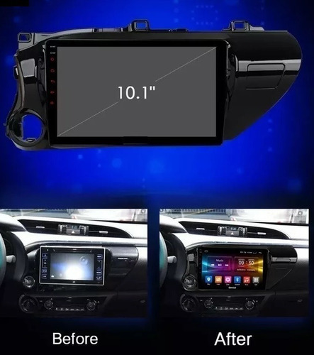 Estereo Android Toyota Hilux 2016-2019 Gps Carplay Radio Hd Foto 7