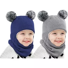 Gorro Pasamontaña Para Niños Lana Y Algodón Suave. Abrigados