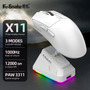 Mouse Leve Para Jogos X11 Paw3311 Com Encaixe Rgb De Três Mo White