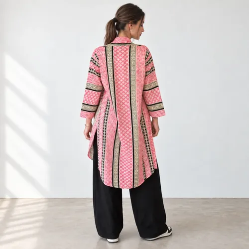 Kimono Block Hand Block Print Para Mujer Makers