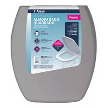 Tampa Assento Universal Vaso Sanitário Almofadado Quadrado Cor Cinza