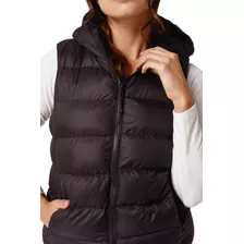 Chaleco Campera Mujer Pluma Ultraliviano Corderito Y Capucha