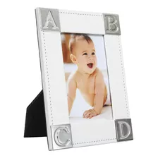 Porta Retrato Premium Quadro Porta Foto Infantil Couro Sinte