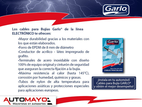 Cables Bujias New Yorker 2.6l 8v 83 - 85 Garlo Electronico Foto 4