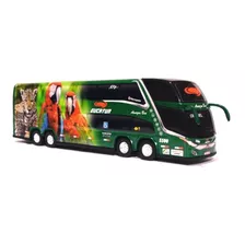 Miniatura Ônibus Eucatur 4 Eixos Verde 