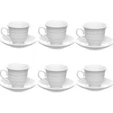 Jogo Xicaras Cafe Expresso De Porcelana 65 Ml Branco