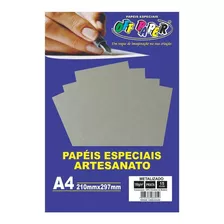 Papel Metalizado A4 Off Paper 150g/m² 15 Folhas Prata