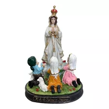 Escultura Imagem Nossa Senhora De Fátima Com Pastores Altar