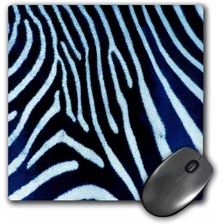 Mouse Pad Azul Estampado Cebra 8 X 8 Pulgadas