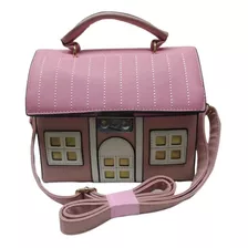 Bolsa Con Forma De Casita Rosa