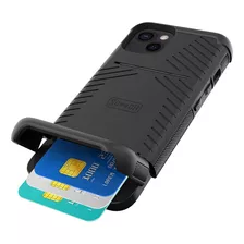 Funda Para iPhone 13 Mini - Negra Con Ranura De Tarjetas