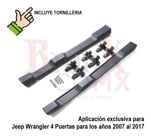 Estribos Importacin Tipo Original Jeep Wrangler 4pts 07-17 Foto 2