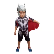 Fantasia Do Thor C\ Enchimento Curto Roupa Infantil